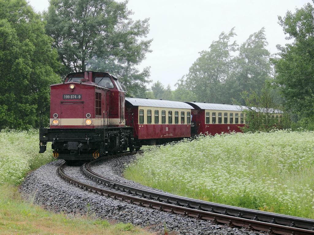 199 874-9 am 29. Juni 2013 in der Wendeschleife in Stiege. 