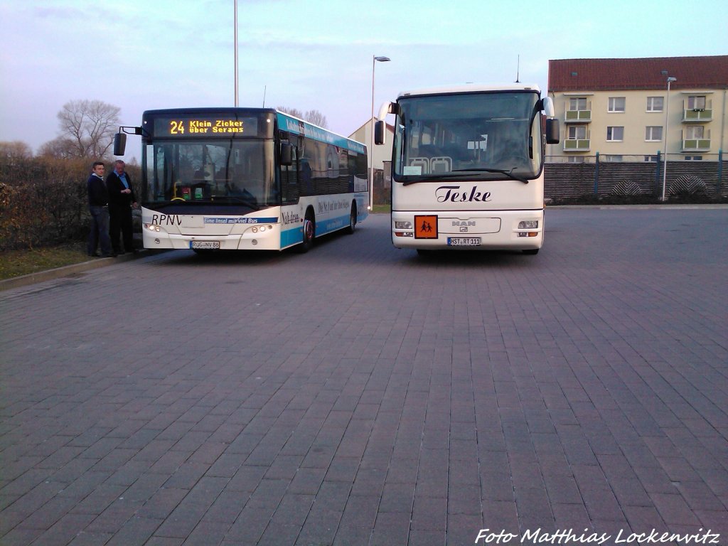 2 MAN Busse aufm Busbahnhof in Bergen am 22.4.13 