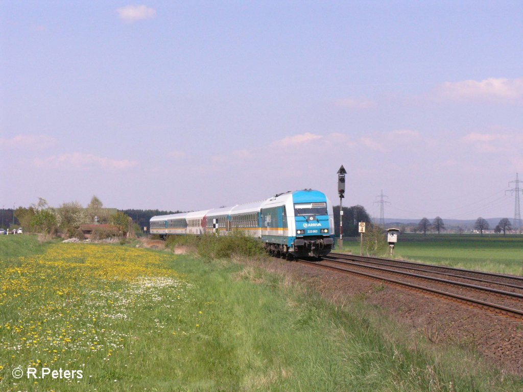 223 062 zieht ein Alex nach Mnchen bei Richt bei Schwandorf. 27.04.08