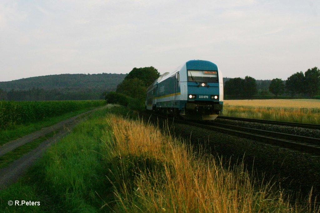 223 070 mit dem ALX84107 Hof - Mnchen bei Oberteich. 28.07.11