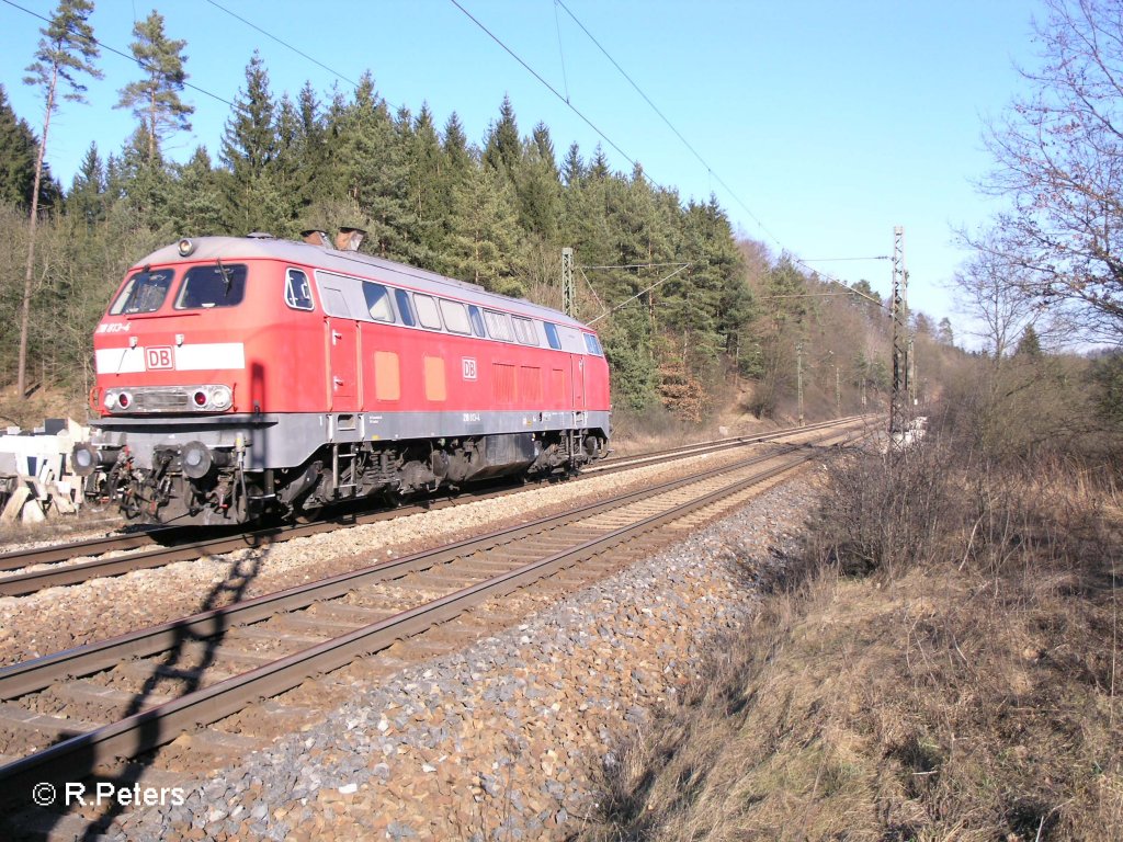 225 813-6 rollt solo bei Deining nach Nrnberg. 06.02.08