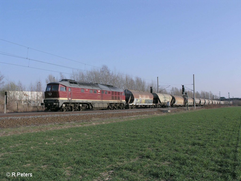 232 004 mit Getreidezug bei Podelwitz. 29.03.11