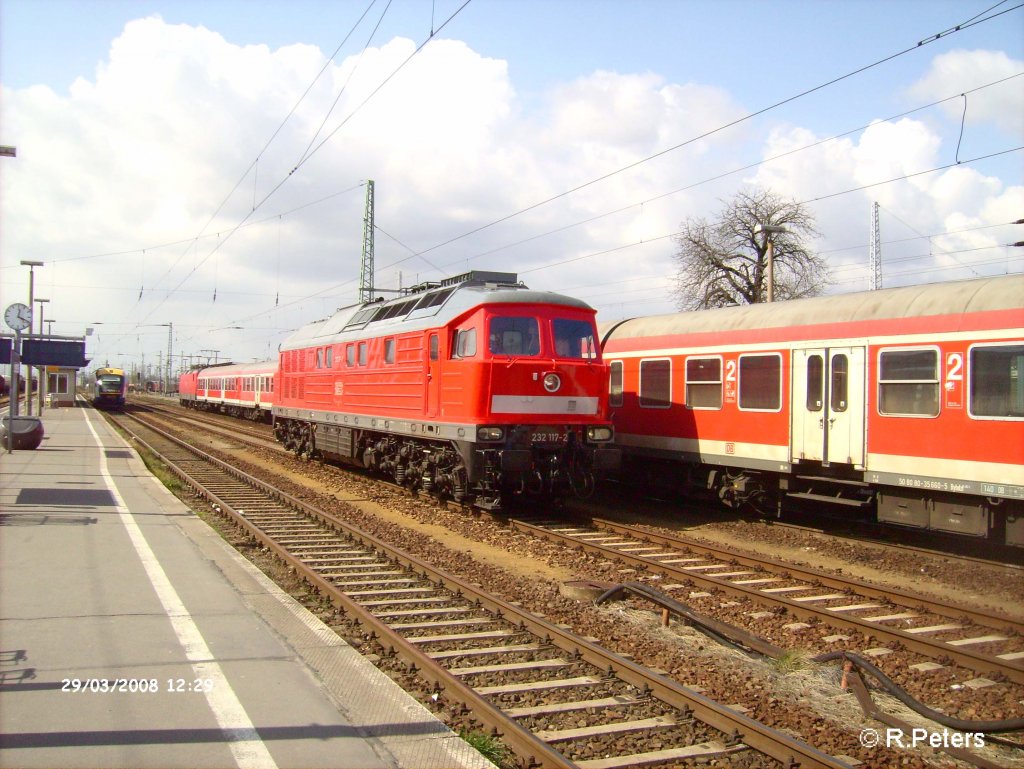 232 117-2 durchfhrt Cottbus solo. 29.03.08