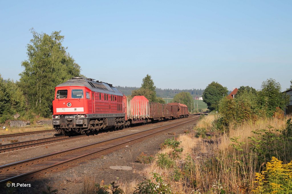 232 569-4 mit dem 45360 Cheb - Nrnberg in Pechbrunn. 01.08.13