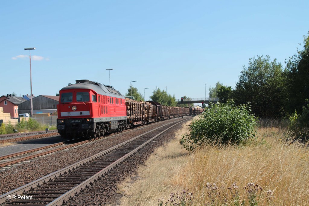 232 569-4 mit der sonntagsbergabe 56743 NNrnberg - Marktredwitz in Wiesau/Oberpfalz. 21.07.13