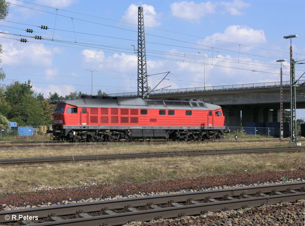 233 709-5 wartet in Regensburg Ost auf neue Aufgaben. 27.08.09