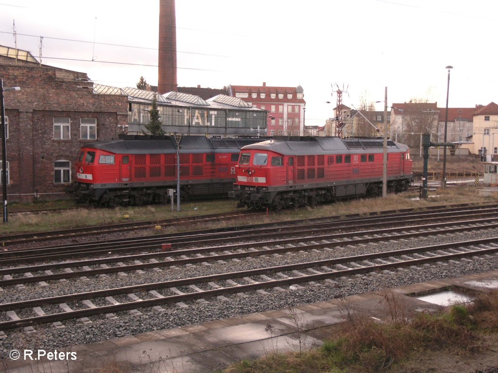 234 346-5 steht mit 232 349-1 im ehmaligen BW Frankfurt/Oder abgestellt. 19.03.08