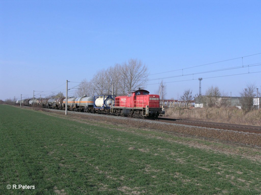 290 567-7 mit Kesselzug bei Podelwitz. 29.03.11