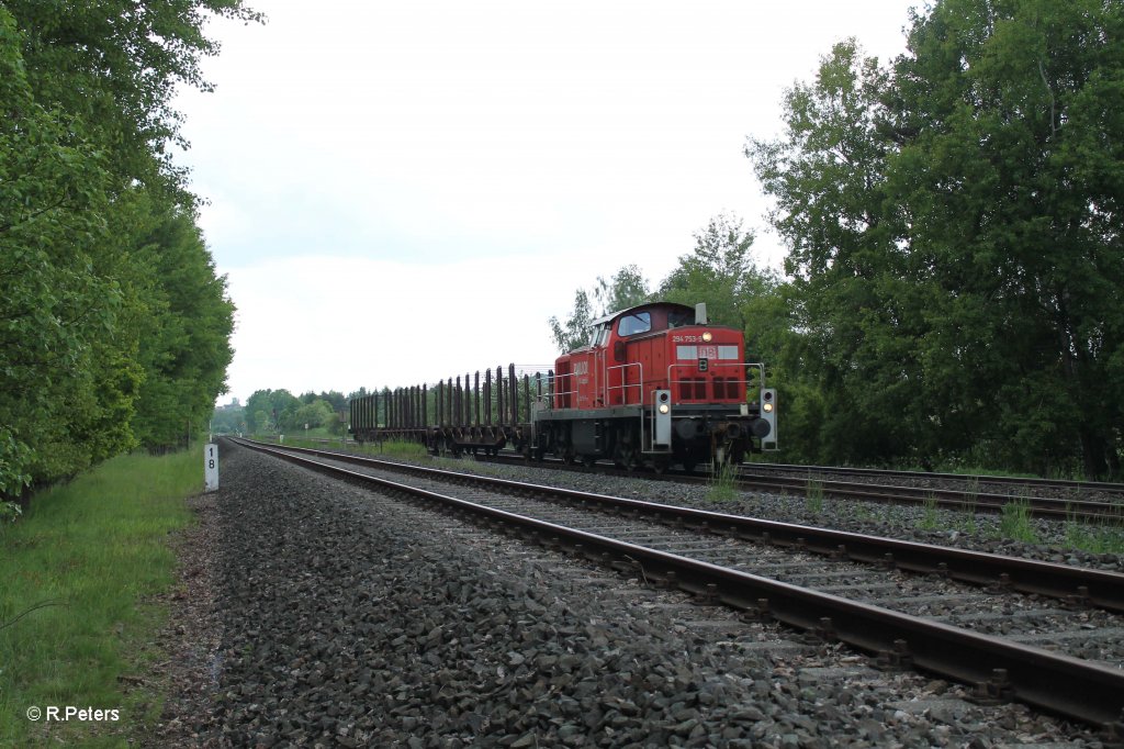 294 753-9 mit der 56943 bergabe Wiesau - Marktredwitz bei Schnfeld. 06.06.13