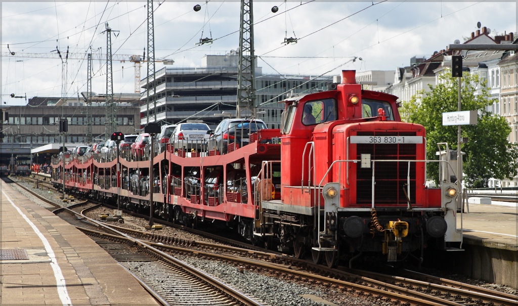 363 830 ist am 15.07.12 mit Rangierarbeiten im Altonaer Bahnhof beschftigt.