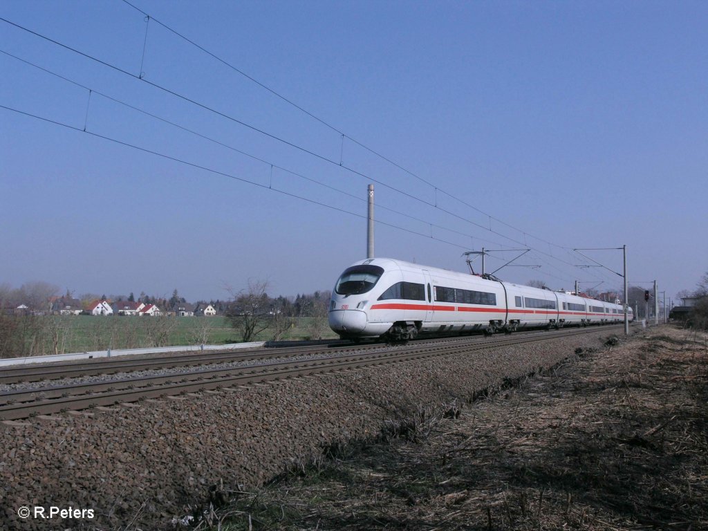 411 071-4  Oschatz  als ICE 1650 Dresden - Wiesbaden HBF. 29.03.11