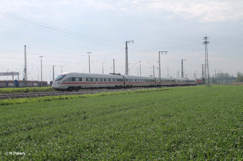 415 024  Hansestadt Rostock  als ICE 228 Wien - Frankfurt/Main bei Regensburg Ost. 09.05.13