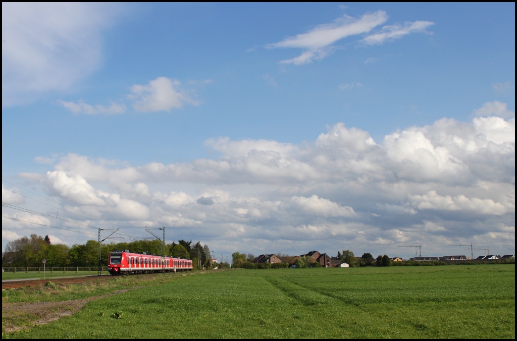 423 053 und 423 195 am 21.04.12 in der Nhe von Neuss