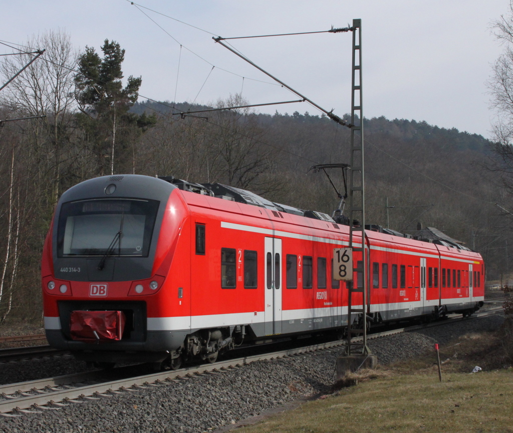 440 314 als RB nach Schweinfurt am 05.03.11 in Vollmerz