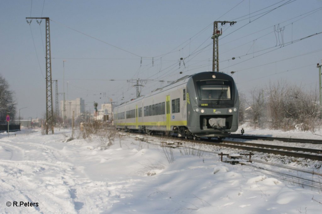 440 902 als AG84315 Eggmhl bei Regensburg Ost. 30.12.10
