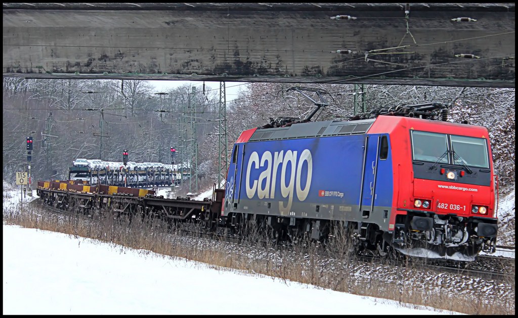 482 036 mit ARS Altmann Autozug am 24.02.13 in Gtzenhof