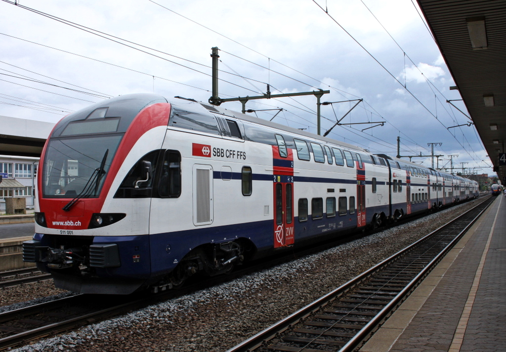 511 001  Stadler Kiss  auf Testfahrt am 02.07.11 in Fulda