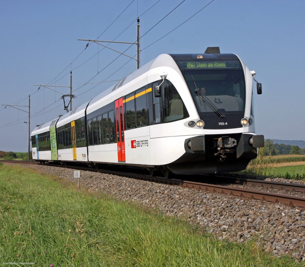 526 755-4 als S 29 Winterthur - Stein am Rhein am 27.09.09 bei Etzwilen 