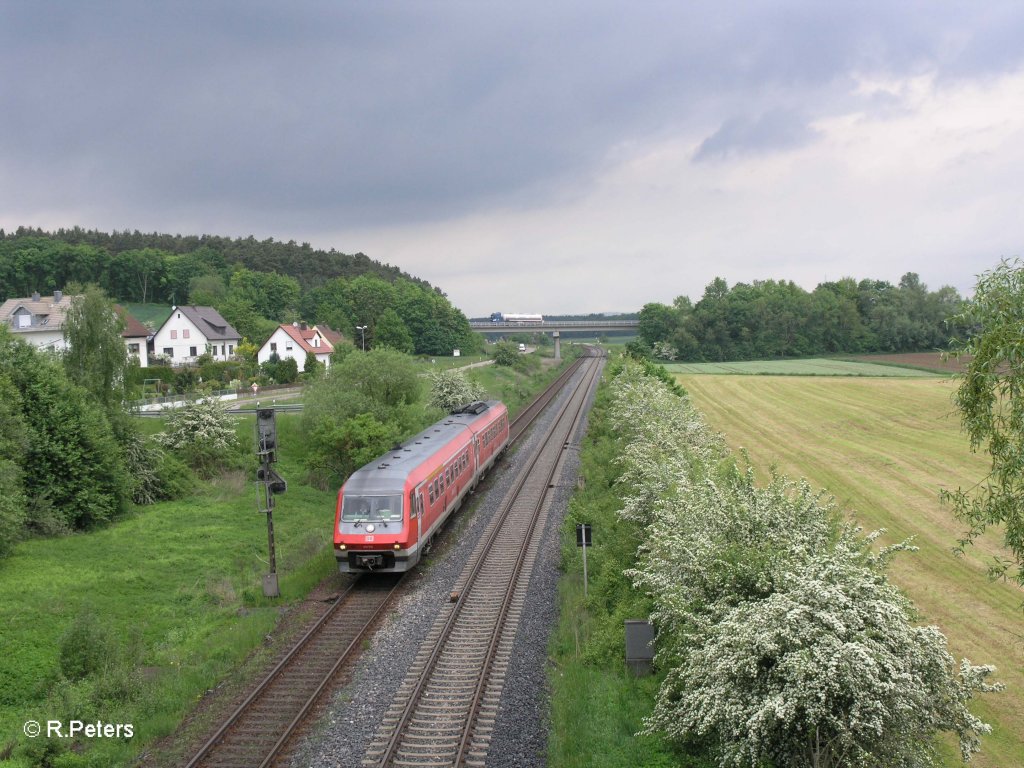 610 510 als RE3587 nach Regensburg bei Richt. 26.05.10