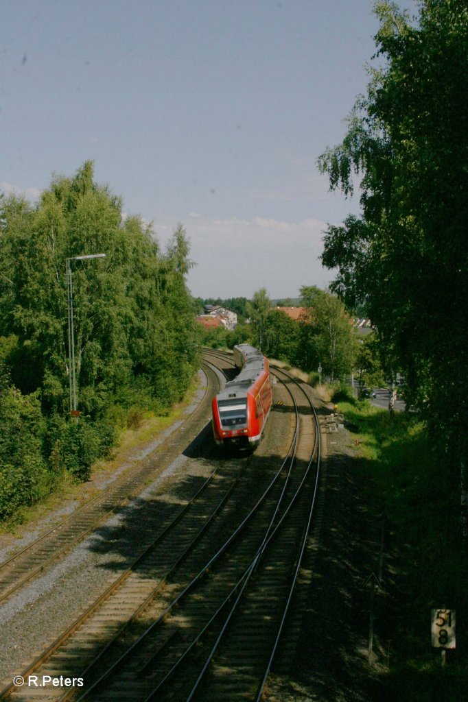 612 059-6 mit xxx als RE in Marktredwitz. 24.08.11