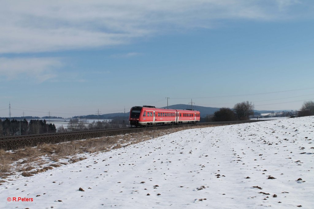 612 592-6 als RE5282 Cheb - Nrnberg bei Brand. 17.03.13