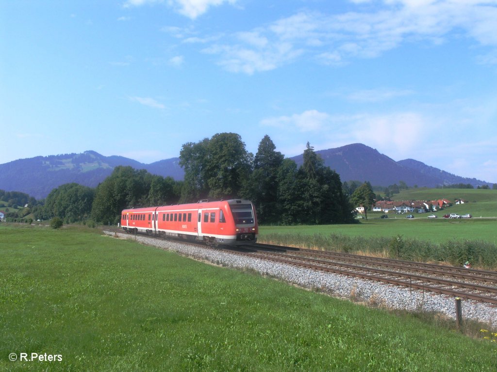 612 650-2 rollt bei Flecken als RB32773 Kempten HBF
