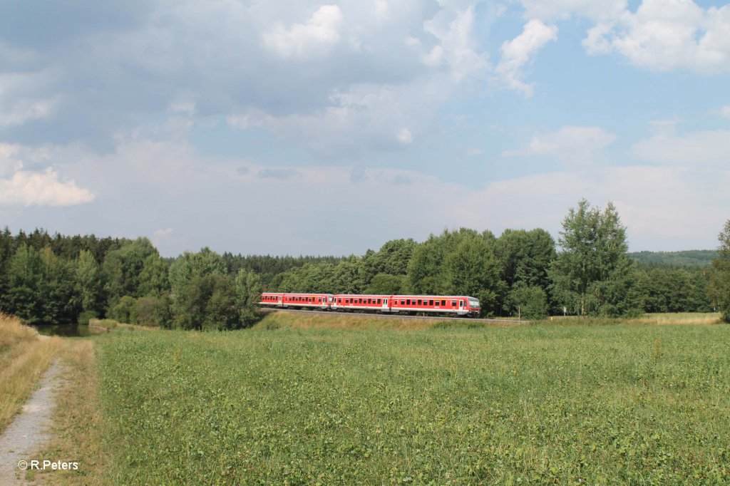 628 427 + 419 als RE 3694 Regensburg - Hof bei Oberteich.06.08.13