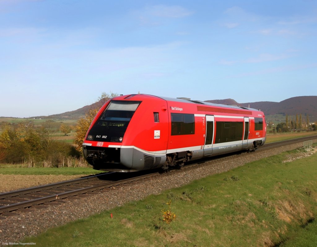 641 002 als RB Schaffhausen - Erzingen(Baden) am 27.10.09 bei Neunkirch