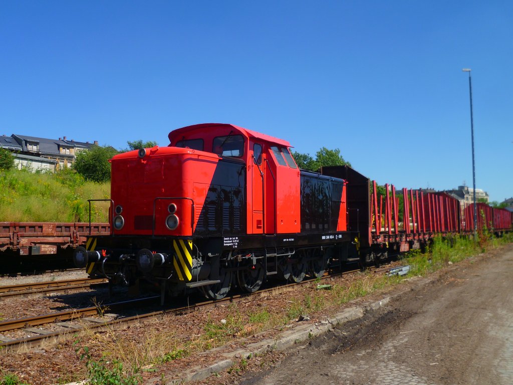 9880 3346 603-4 D-EBS stand am 02.08.13 in Plauen/V. oberer Bahnhof.