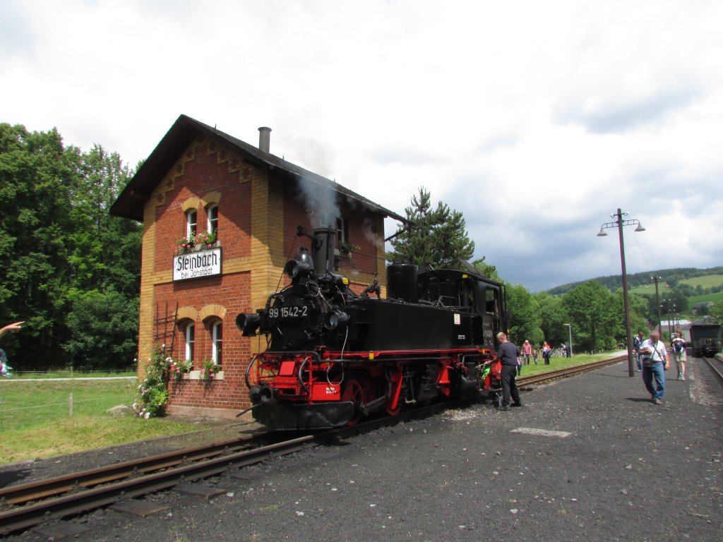 99 1542-2 am Wasserhaus in Steinbach am 13.Juli.2013
