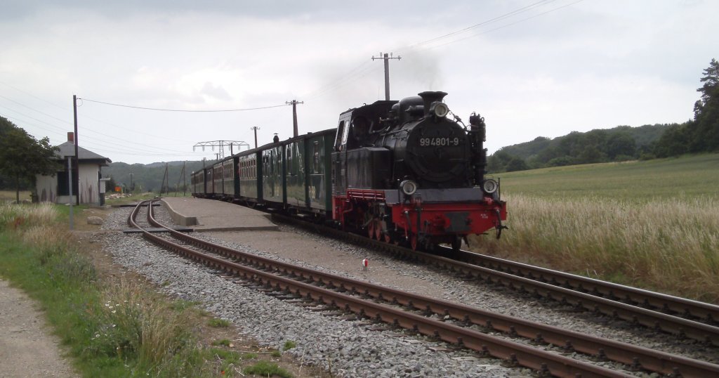 99 4801-9 beim durchfahren mit P108 durch Seelvitz