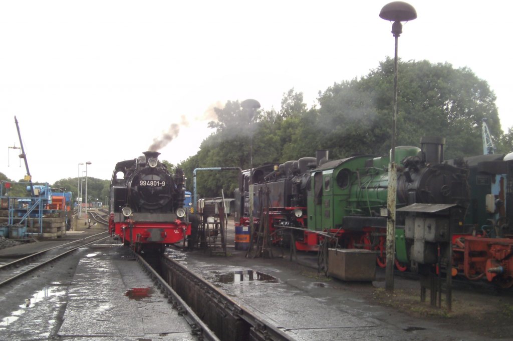 99 4801-9,99 1782-4 und 52 Mh(99 4632) standen in der Einsatzstelle Putbus