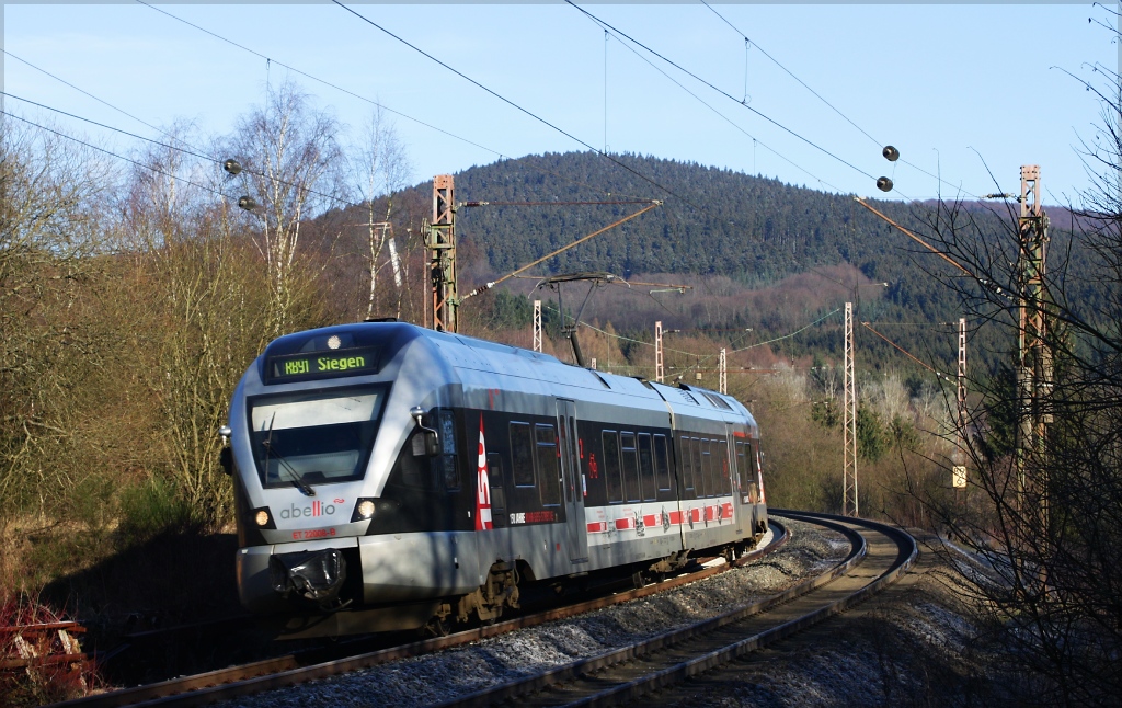 Abellio ET 22008 als RB 91 von Hagen nach Siegen am 12.01.12 in Littfeld