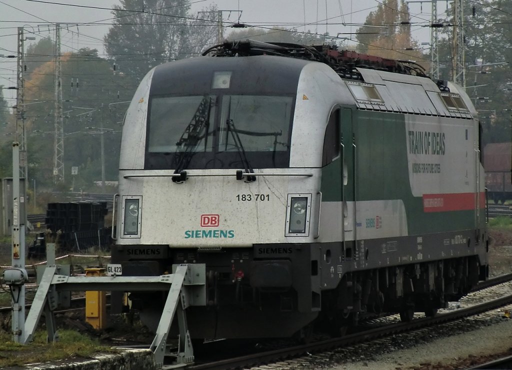 Am 29.10.2011 war auch die 183 701 im Frankfurt anzutreffen.