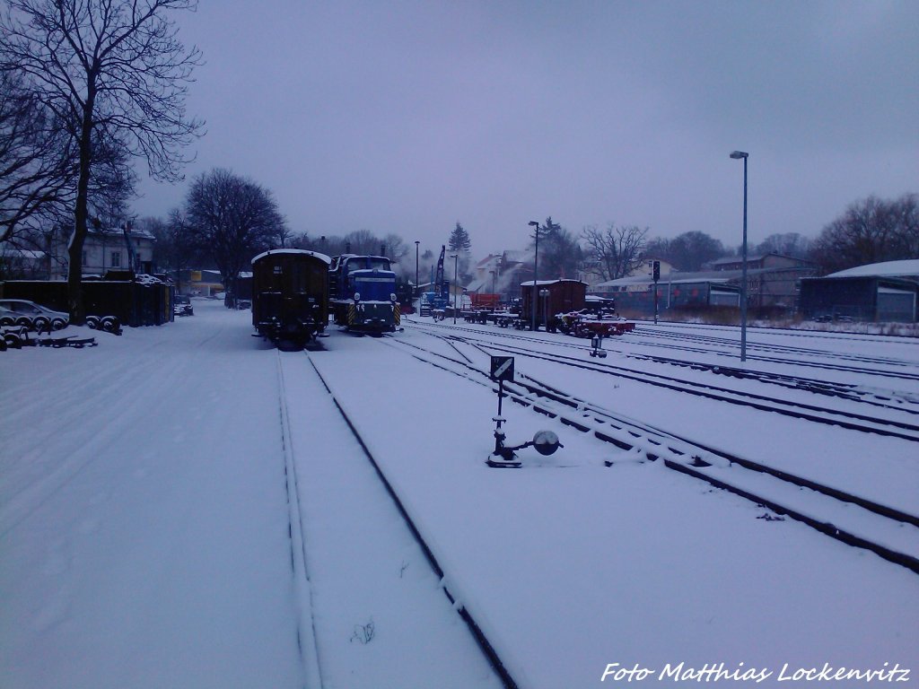 Blick aufs Kleinbahn BW in Putbus am 19.3.13