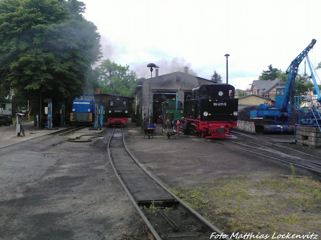 Bw Putbus mit R�BB 251 901 / 99 4802 / Mh 53(99 4633) & 99 4011 am 10.7.13