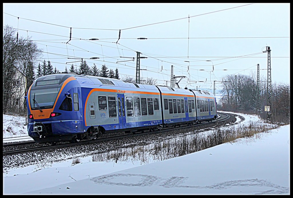 Cantus 427 002 als CAN nach Kassel am 24.02.13 in Gtzenhof