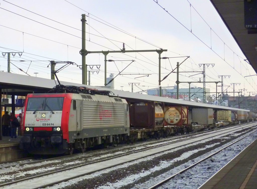 Captrain 189 093 mit Gterzug am 1601.10 in Fulda