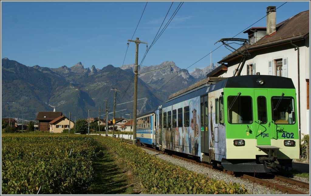 Der ASD wirbt fr einen lokalen Maler (was man zum Glck auf diesem Bild kaum sieht). 
Aigle, den 18. Okt. 2011