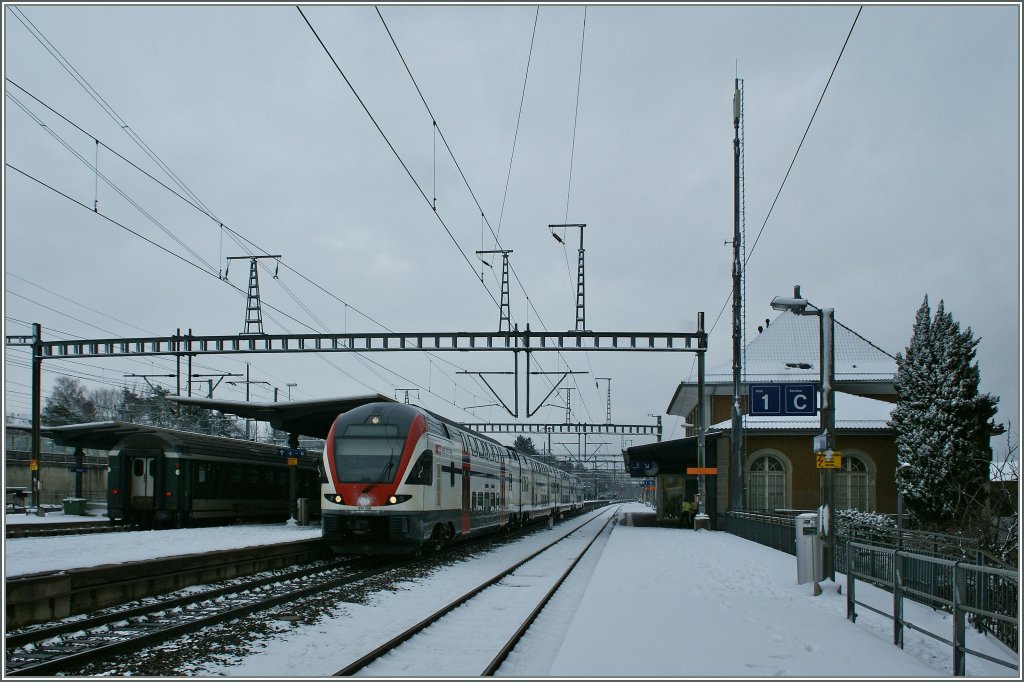 Der SBB RABe 511 105 in Morges. 
15. Jan. 2013 