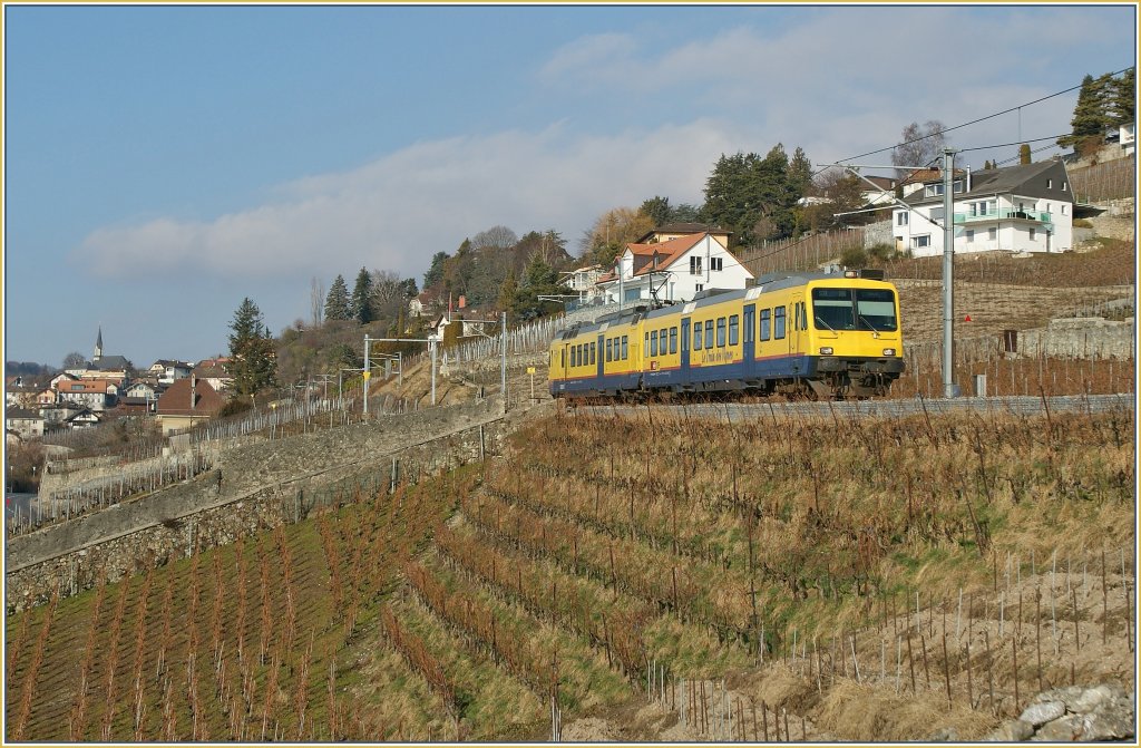 Der  Train des Vignes  kurz nach Chexbres. 
22.Jan. 2011