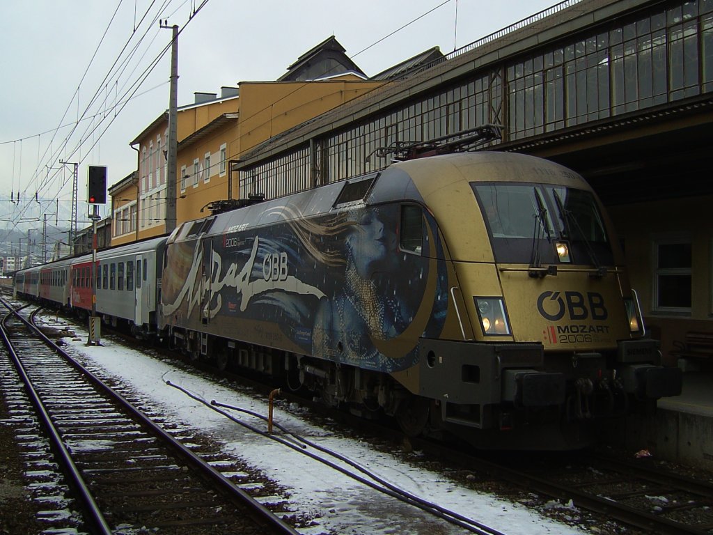 Die 1116 250 Mozart am 05.01.2008 in Salzburg Hbf.
