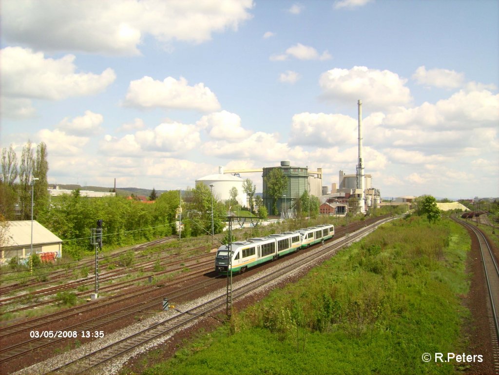 Die Beiden VT's wieder auf dem Rckweg. 03.05.08