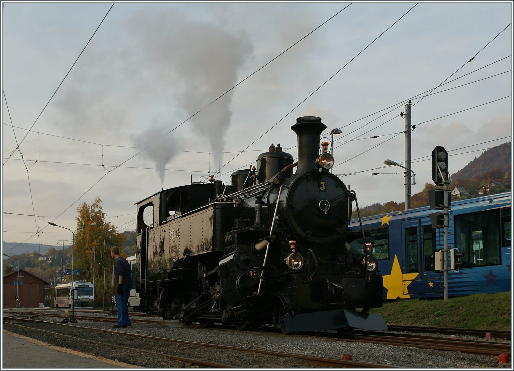 Die BFD N3 bei der Blonay-Chamby Bahn in Blonay.
30. Okt. 2011