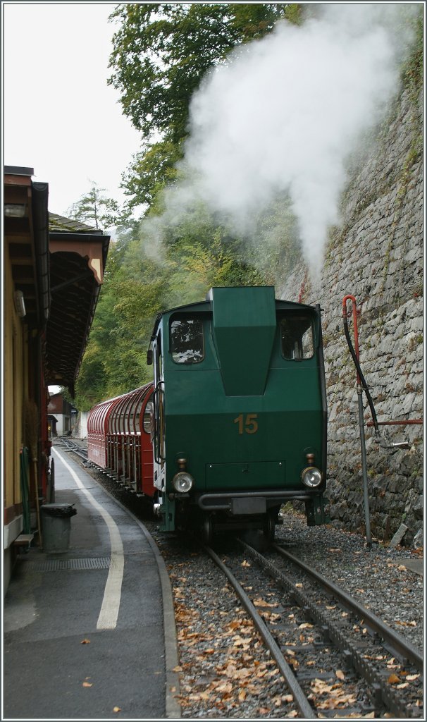 Die Brienzer Rothorn Bahn an ihrem Ausgangspunkt in Brienz. 
29.09.2012