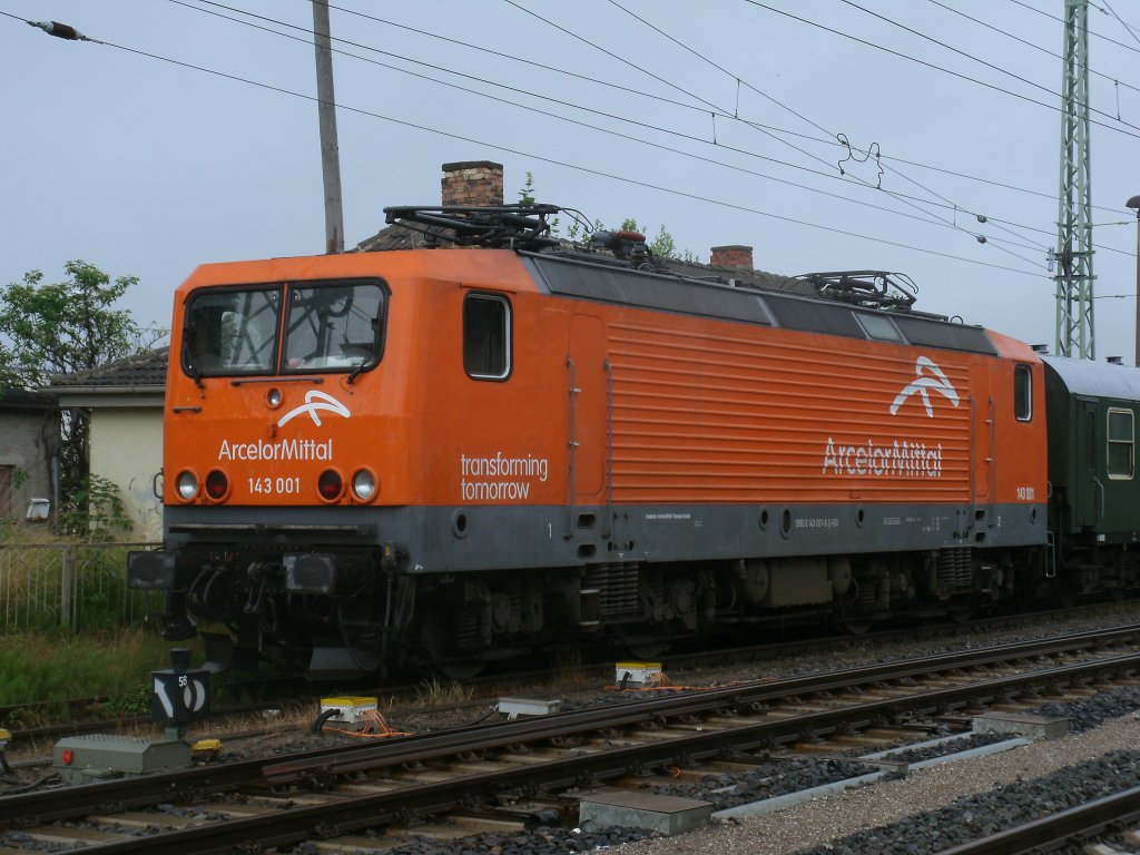 Die EKO Trans 143 001-6,am 07.Juli 2012,in Bergen/Rgen.