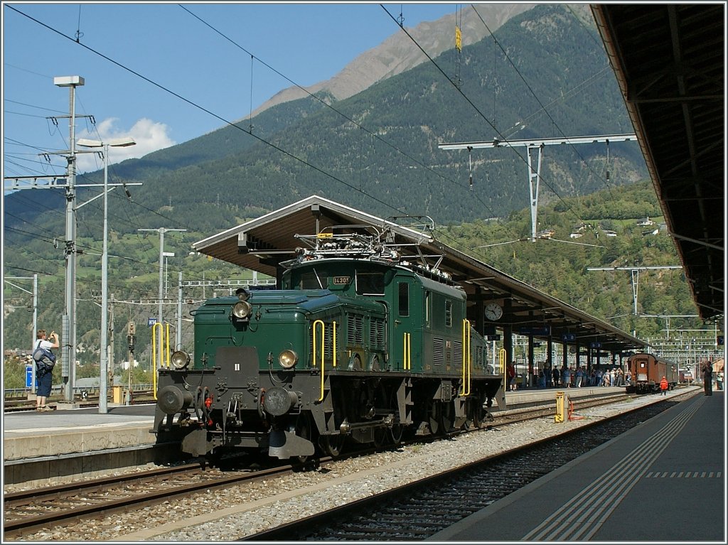 Die SBB Ce 6/8 14305 in Brig.
20. Aug. 2011