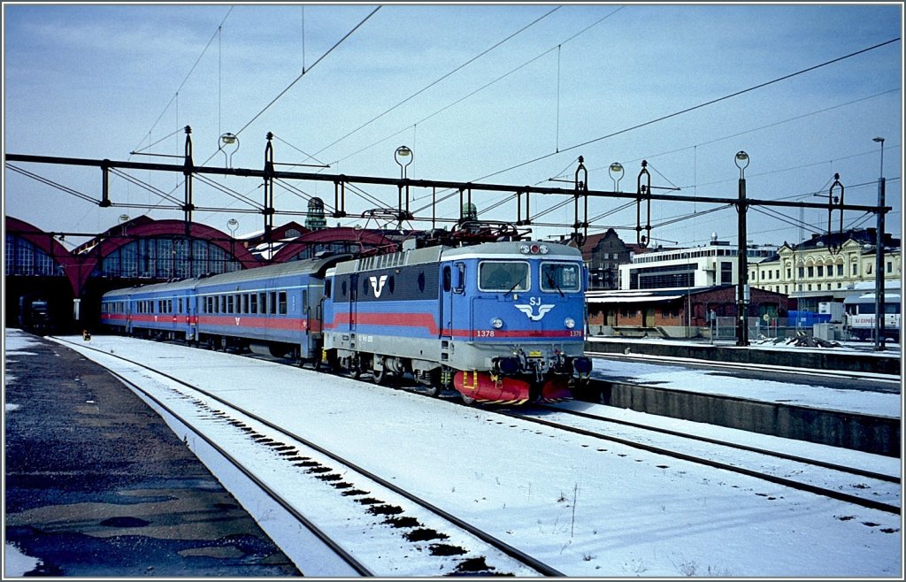 Die SJ Rc 1378 in Malm. 
20. Mrz 2001