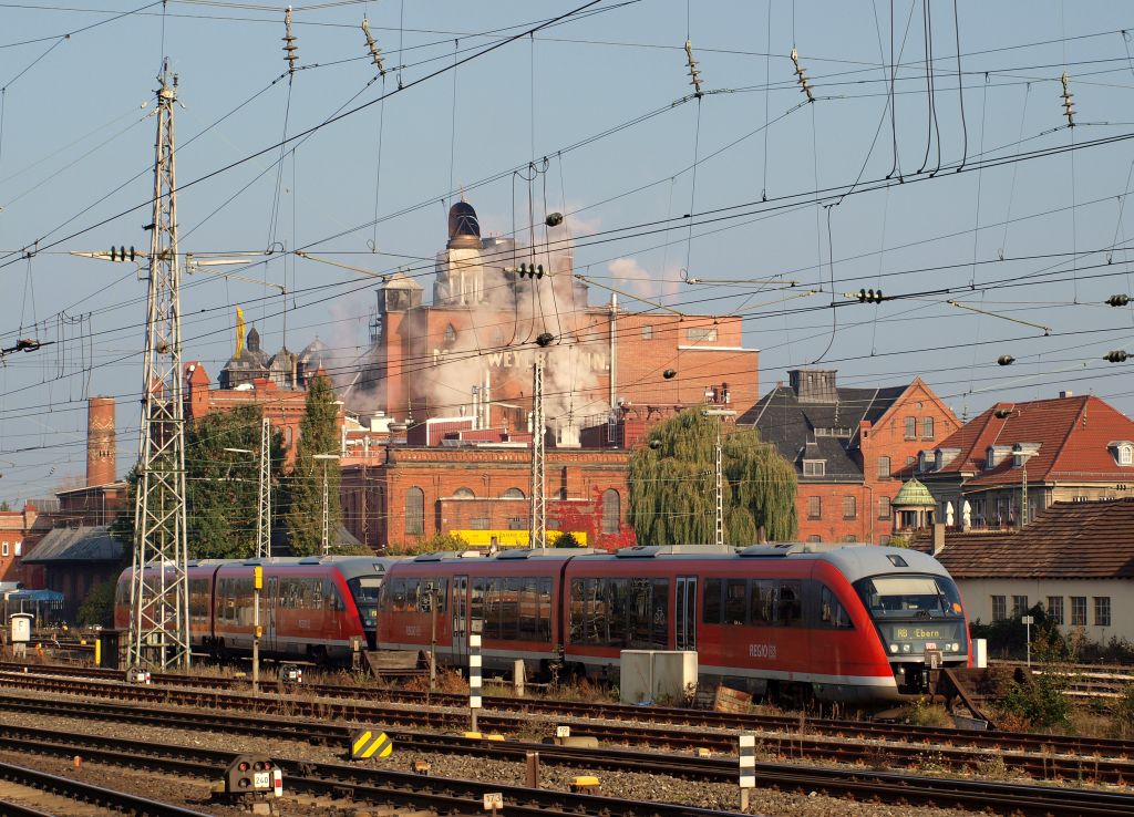 Die Verstrker Zge nach Ebern und Hafurt machten am 13.10 im Bamberger Abstellbereich etwas Pause.