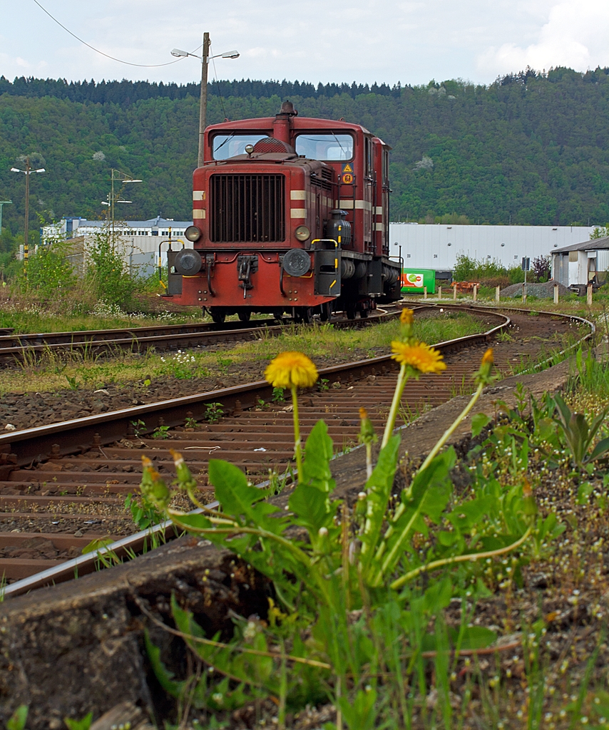 Die Westerwaldbahn (WEBA) Lok 1 und 3 (V 26) am 06.05.2013 in Scheuerfeld/Sieg. 

Die Jung Loks vom Typ R 30 B wurden bei der Firma Jung in Kirchen/Sieg 1956 und 1957 (Fabriknummer 12102 bzw. 12748) gebaut und als V 26.1 bzw. V 26.3 an die WEBA geliefert. Die V 26.1 war brigens die erste Maschine dieses Typs die Jung gebaut hatte.